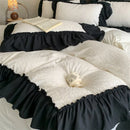 Axyaa Monet Jacquard Lace Craft Four-Piece Sheet Set