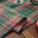 Axyaa Christmas Plaid Jacquard Table Runner for Festive Home Decor
