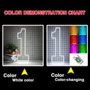 Axyaa Color-changing Numbers Letters Neon Sign Stand Decor party