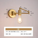 Axyaa Retro Rocker Glass Wall Lights Adjustable LED Wall Sconce Reading Lamps