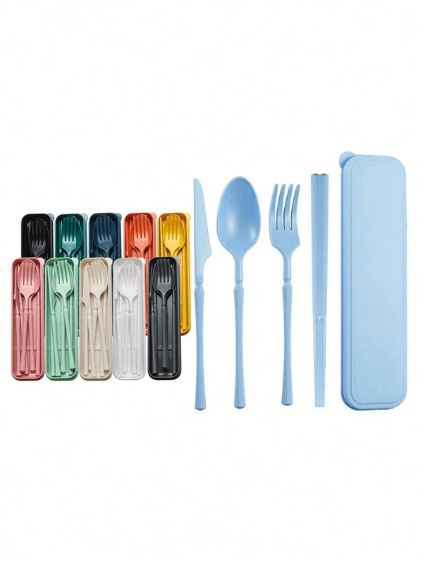 Axyaa Plastic Tableware Set for Picnics, Camping, Student Supplies