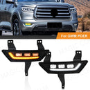 Axyaa LED DRL Fog Lamps Turn Signal for GWM Great Wall POER - Car Accessories