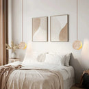 Axyaa Stone Cream Led Chandelier Pendant Lamp for Bedroom Atmosphere Lighting