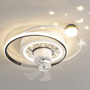 Axyaa Folding Ceiling Fan with LED Light & Control - Modern Bedroom & Living Room Lighting