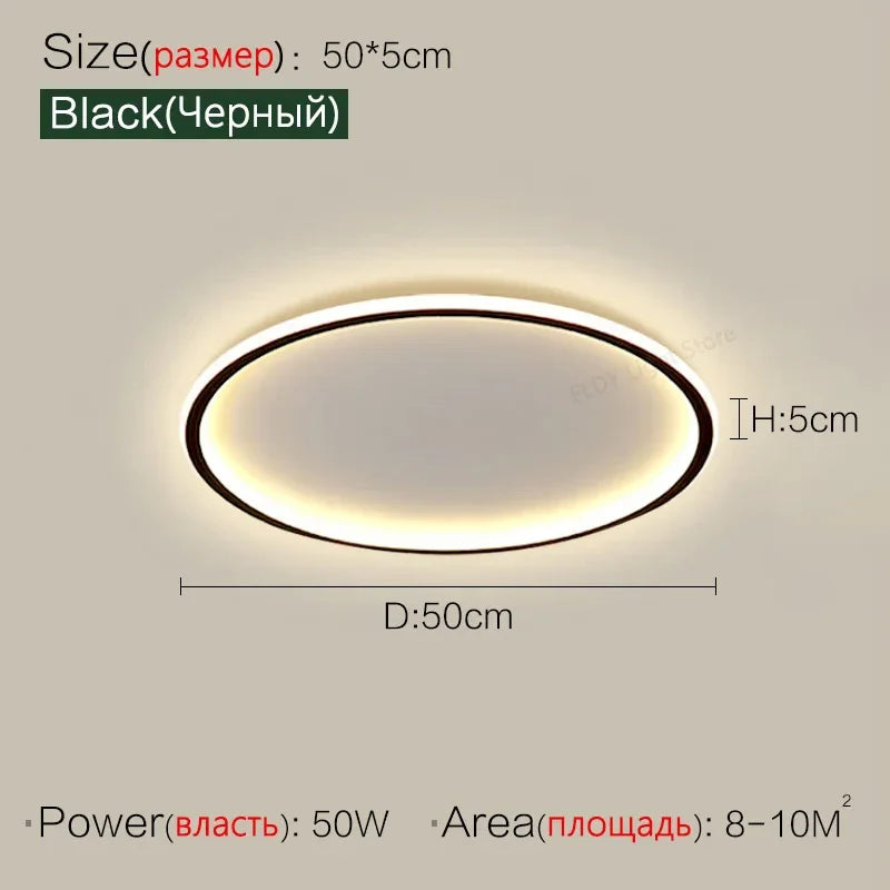 Axyaa Ultrathin LED Ceiling Chandelier for Modern Living Room Decor
