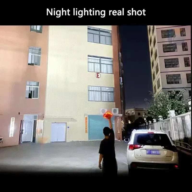 Axyaa Solar Flood Light: Rechargeable LED Spotlight for Outdoor, Construction, and More
