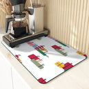 Axyaa Coffee Dish Mat: Absorbent, Anti-slip, Quick Dry Draining Pad