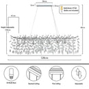 Axyaa Golden Branch Crystal Chandelier for Minimalist Living Room Home Lighting