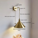 Axyaa Copper LED Wall Light: Modern Nordic Lamp for Dining, Bathroom, Bedroom