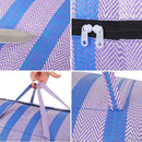 Axyaa Stripe Quilt Blanket Storage Bag Wardrobe Organizer & Tote