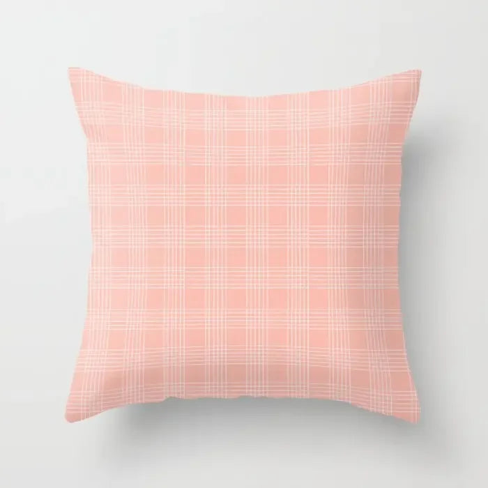 Axyaa Geometric Sunset Rainbow Pink Pillowcase