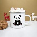 Axyaa Panda Print Enamel Coffee Tea Cup Cute Kawaii Mugs Drinkware Unique Gift