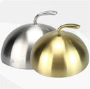 Axya Gold Stainless Steel Plate Cover for Western Style Food & BBQ Pot