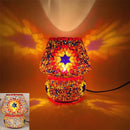 Mosaic Glass Mushroom Table Lamps by Axyaa: LED Night Lights for Bedroom Decor