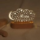 Axyaa Personalized Kids USB Night Light and Name Lamp for Nursery Bedroom Wall Decor