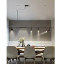 Axyaa Modern Black Minimalist Chandelier for Living Room Coffee Shop Office Desk