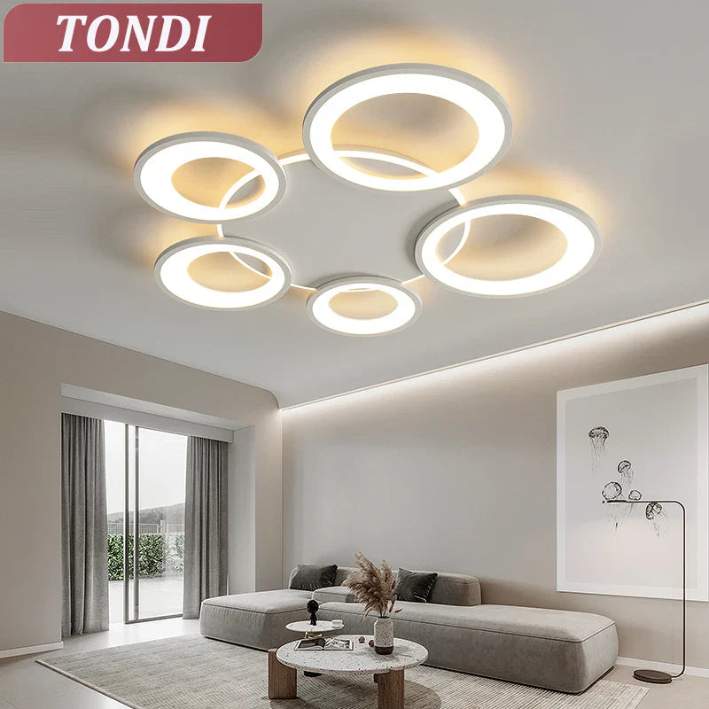 Axyaa Ring Ceiling Light: LED Indoor Lighting for Living Room, Bedroom, Dining Room
