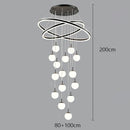 Axyaa Elegant Staircase Chandelier for Home Decoration with Indoor Ceiling Lighting