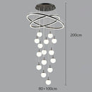 Axyaa Elegant Chandelier Set - Indoor Ceiling Lighting Fixtures for Hall, Dining & Staircase