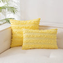 Axyaa Cotton Linen Cut Flowers Pillowcase: Nordic Style Cushion Cover Home Decor