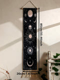 Axyaa Moon Phase Celestial Wall Hanging Tapestry with Tassel