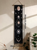 Axyaa Moon Phase Celestial Wall Hanging Tapestry with Tassel