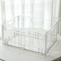 Axyaa Foldable Desk Pet Organizer with Transparent Large Capacity for Cosmetics and Stationery
