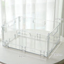 Axyaa Foldable Desk Pet Organizer with Transparent Large Capacity for Cosmetics and Stationery