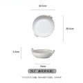 Axyaa Stone Pottery Double-eared Tray - Japanese Retro Ceramic Dish - Household Fruit Plate
