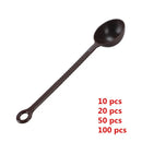 Axya 10-100pcs 10g Plastic Long Handle Measuring Spoon for Baking and Coffee