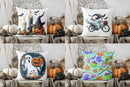 Axyaa Halloween Witch Pumpkin Candles Decor Pillow Cover for Sofa Bedroom Car