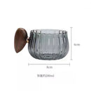 Axya High Boron Silicon Glass Coffee Mug with Wooden Handle