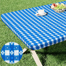 Axyaa Waterproof Elastic Fitted Picnic Table Cover for Outdoor Dining