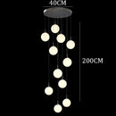 Axyaa Modern Duplex Staircase Pendant Light - Villa Magic Bean Style