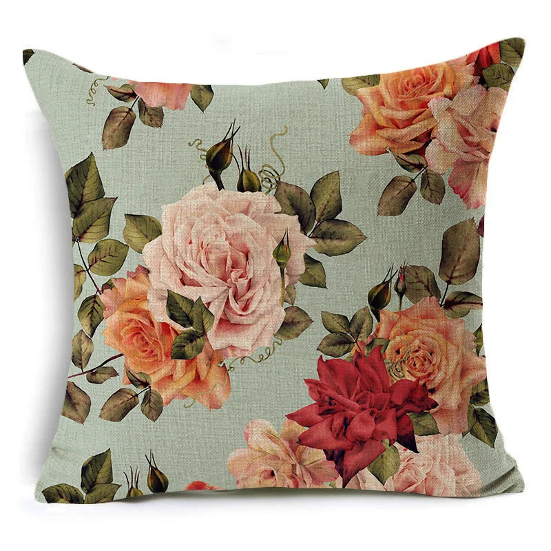 Axyaa Black Rose Pillowcase: Home & Office Sofa Cushion Cover, Wholesale Decoration