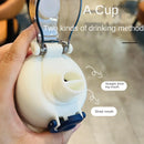 Axyaa Insulated Straw Cup: Portable 316 Stainless Steel, Large Capacity for Sports & Students