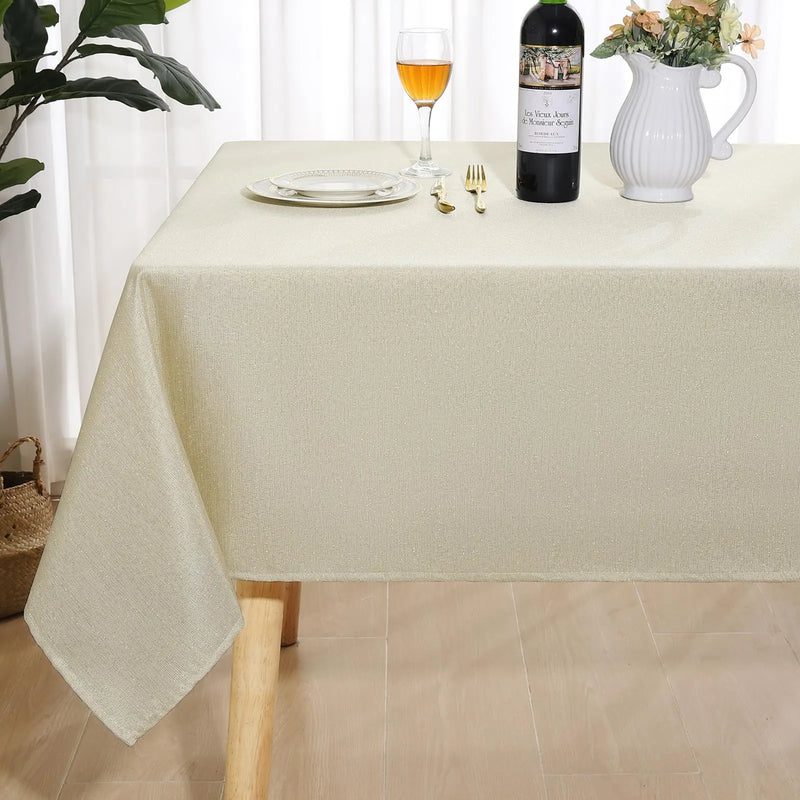 Axyaa Glitter Linen Tablecloth for Banquets, Parties, and Home Décor