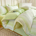 Axyaa Solid Purple Bedding Set: Soft Polyester Cover Set for Twin Queen Full Size
