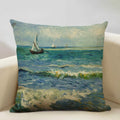 Axyaa Sunflower Oil Printed Cushion Cover - Van Gogh Inspired Decor Pillow Case