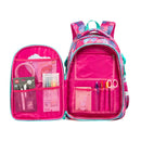 Axyaa Kids Backpack Set with Lunch Box and Pencil Case for Ages 8-10