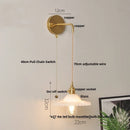 Axyaa Nordic LED Glass Wall Lights with Pull Chain Switch