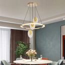 Axyaa Minimalist LED Ceiling Chandelier for Modern Living Room Decor