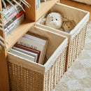 Axyaa Wicker Storage Basket for Picnics, Toys, and Clothes