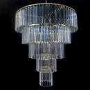 Axyaa Crystal Ice Bar Chandelier: Modern Wedding Stage Banquet Ceiling Pendant Lamp
