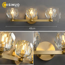 Axyaa Gold Crystal Vanity Light with G9 Socket for Bathroom, Bedroom, Hallway