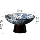 Axyaa Blue & White Porcelain Vase with Artificial Flowers: Modern Desk Decor