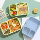 Axyaa 3-Compartment Lunch Box for Kids, Leak-proof Bento Box, Microwave Safe