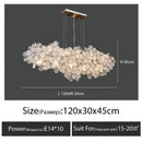 Axyaa Modern Glass LED Chandelier - Elegant Lighting for Living, Dining, Bedroom, and Study