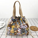 Axyaa Canvas Bento Box Handbag for On-the-Go Meals and Snacks