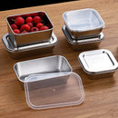 Axyaa Stainless Steel Food Storage Tray with Cover: Buffet Serving Plates & Kitchen Organizer